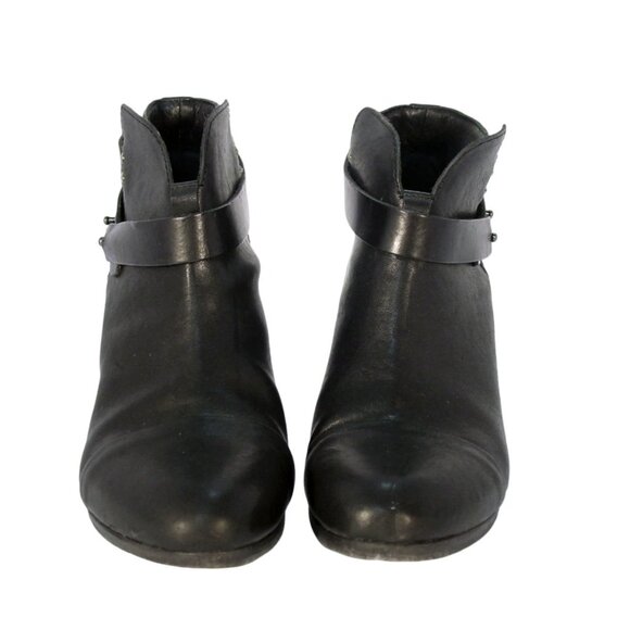 RAG & BONE Harlow $495 Moto Ankle Strap Heeled Booties Ankle Boots 38.5/8.5 - Picture 5 of 10